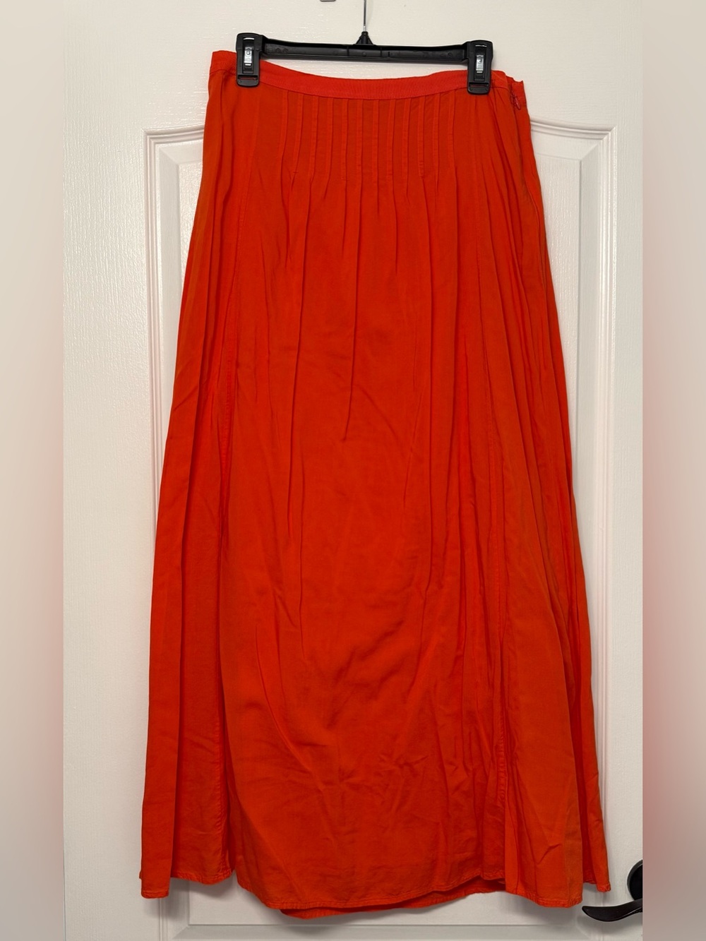 LOFT Ann Taylor Orange Maxi Skirt Size 12